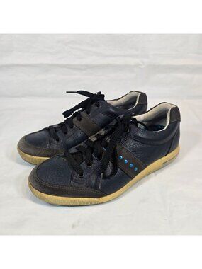 Ecco Shadow Halk Golf Shoes Men Size 7-7.5 US, 41 EU Blue Leather Lace Up